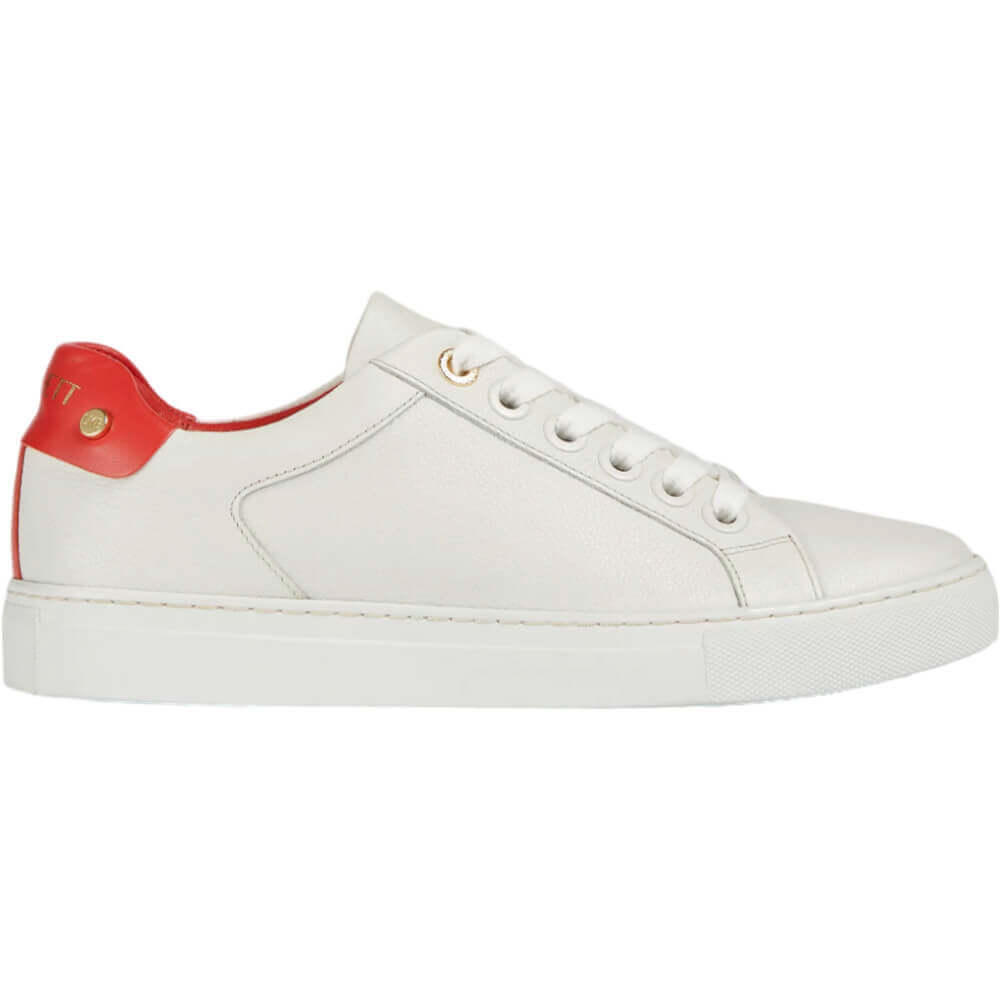 LK Bennett Signature White Red Classic Stud Trainer